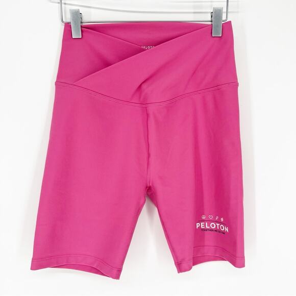 Peloton Caden Crosswaist Bike Shorts M Pink - Picture 2 of 8